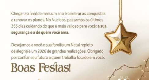 O Nucleos deseja boas festas e até 2026!