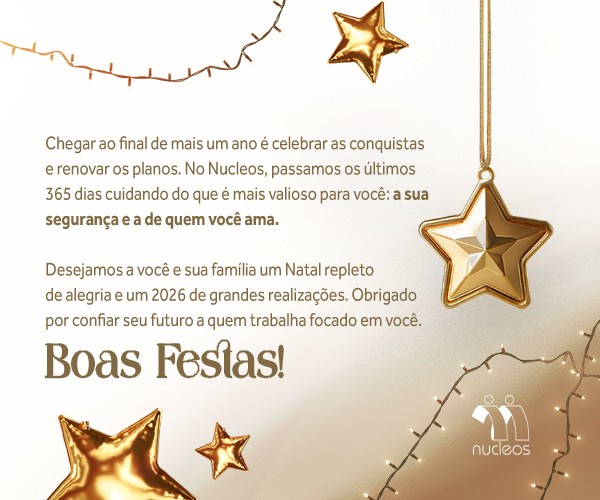 O Nucleos deseja boas festas e até 2026!